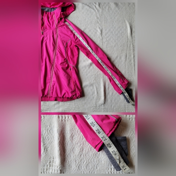 Lululemon Run Inspire Jacket Women's 8 Dual Zipper Water Resistance Hood - Picture 12 of 13